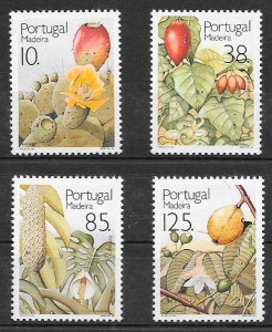 sellos frutas Portugal Madeira 1992