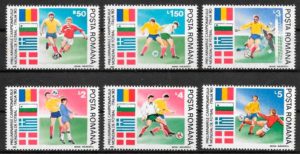 coleccion sellos futbol Rumania 1990