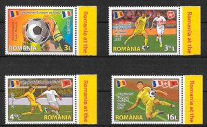filatelia colección fútbol Rumanía 2016