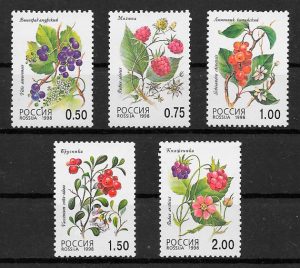 sellos frutas Rusia 1998