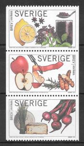 colección sellos frutas Suecia 2005