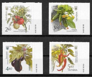 FILATELIA Ucrania FRUTAS Y VERDURAS 2016