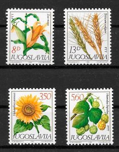 filatelia colección frutas Yugoslavia 1981