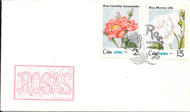 sellos rosas Cuba 1979