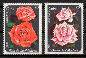 filatelia colección rosas 1984 Cuba