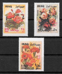 filatelia rosas Iraq 2002