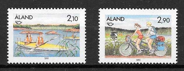sellos turismo Aland 1991