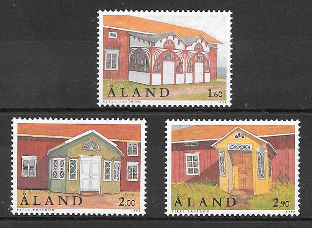 filatelia colección arquitectura Aland 1998