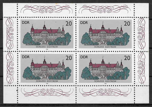 sellos arquitectura Alermania DDR 1986