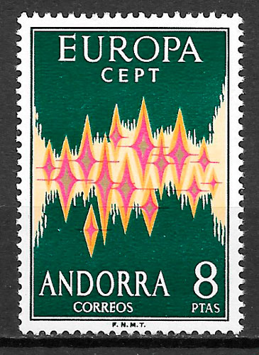 sellos Europa Andorra Espanola 1972