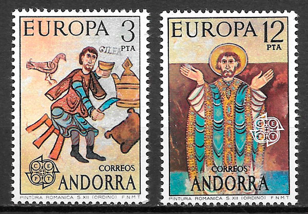 sellos Europa Andorra Espanola 1975