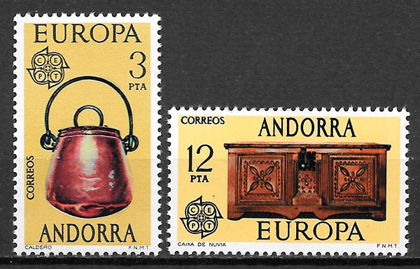 filatelia Europa Andorra Espanola 1976
