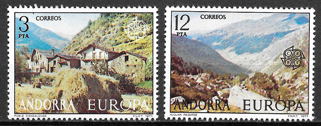 filatelia Europa Andorra Espanola 1977
