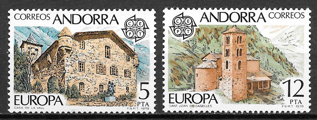 filatelia Europa Andorra Espanola 1978