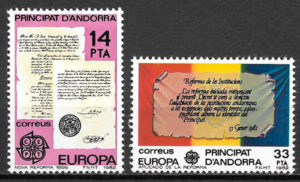 sellos Europa 1982 Andorra Espanola 1982
