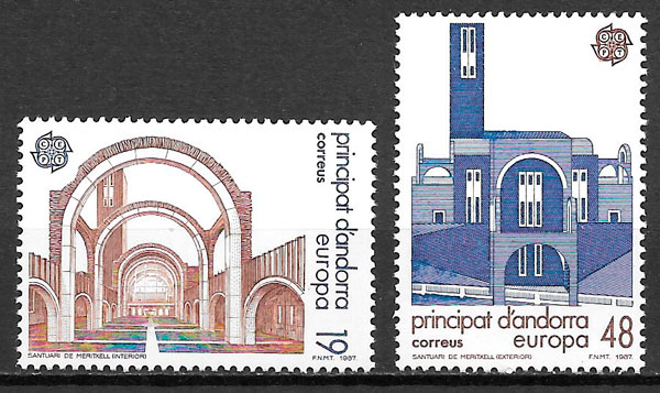 sellos Europa Andorra Espanola 1987