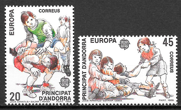 coleccion sellos Europa Andorra Espanola 1989