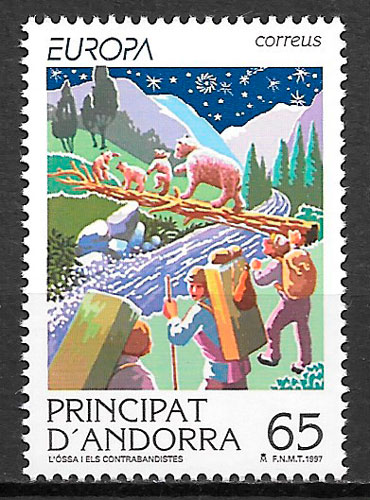 sellos Europa Andorra Espanola 1997