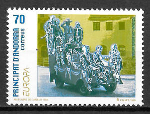 sellos Europa Andorra Espanola 1998