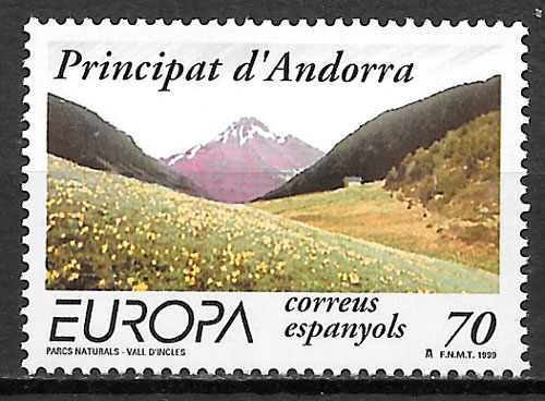sellos Europa Andorra Espanola 1999