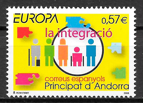 filatelia coleccion Europa Andorra Espaonala 2006