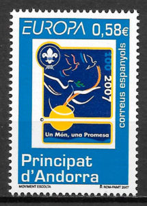 filatelia coleccion Europa Andorra Espaonala 2007