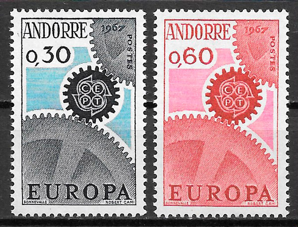 sellos Europa Andorra Francesa 1966
