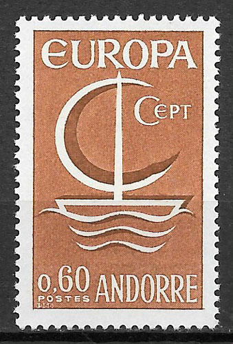 sellos Europa Andorra Francesa 1967
