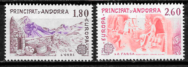 coleccion sellos Europa Andorra Francesa 1983