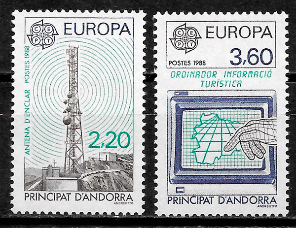 selos Europa Amndorra Frncesa 1988