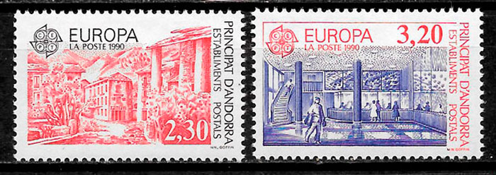 coleccion sellos Europa Andorra Francesa 1990