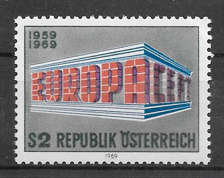 filatelia Europa Austria 1969