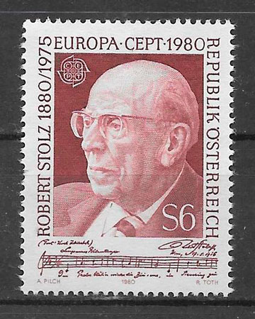 colección sellos Europa Austria 1980