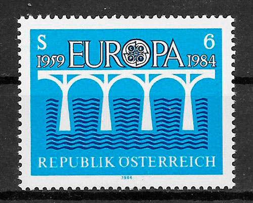 sellos Europa Austria 1984