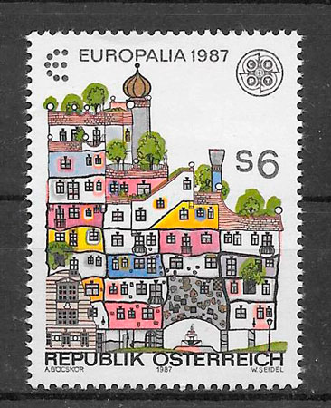 filatelia Europa Austria 1987