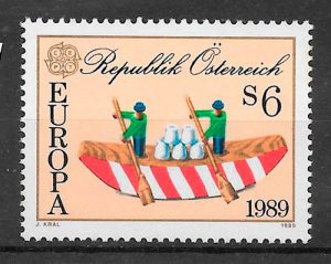 filatelia colección Europa Austria 1989