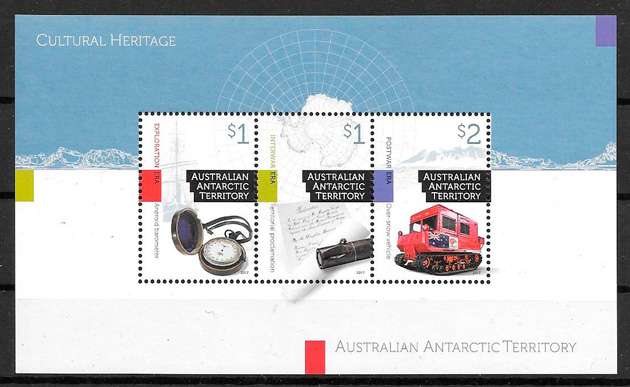 colección sellos arquitectura Australia Territorio Antártico 2017