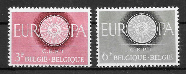 coleccion sellos Europa Belgica 1960