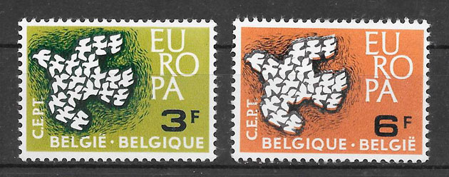 coleccion sellos Europa Belgica 1961