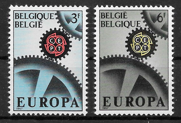 filatelia coleccion Europa Belgica 1967