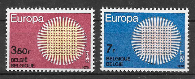 sellos Europa Belgica 1970
