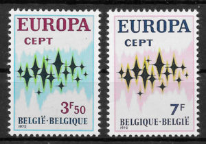 sellos Europa Belgica 1972