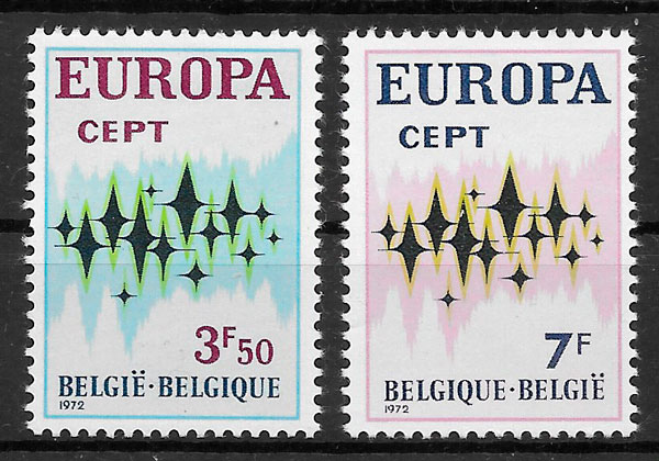 sellos Europa Belgica 1972