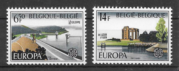 filatelia Europa Belgica 1977
