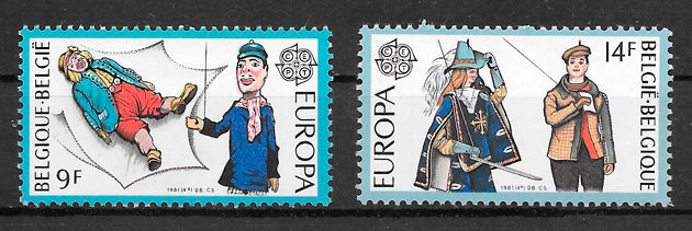 selos Europa Belgica 1981