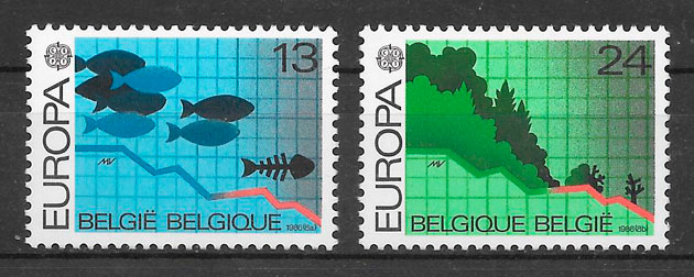 filatelia Europa Belgica 1986