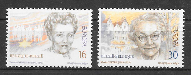 coleccion sellos Europa Belgica 1996