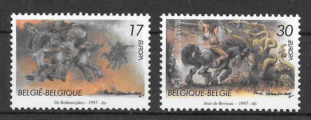 filatelia coleccion Europa Belgica 1997