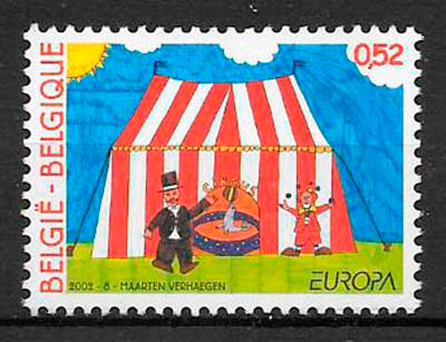 sellos Europa Belgica 2002