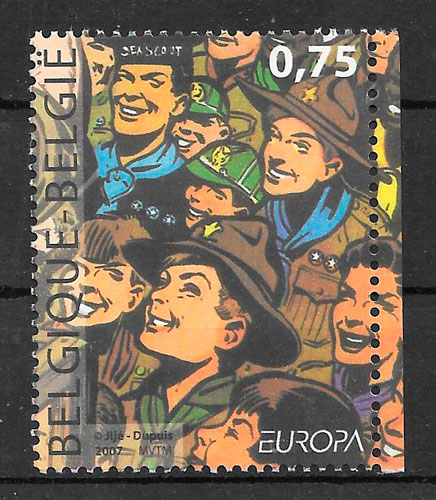 sellos Europa Belgica 2007